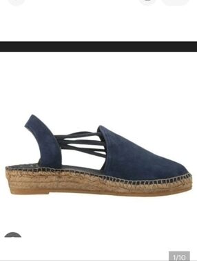 Toni Pons Bilda Blue Espadrille Wedge Sandal Size 42